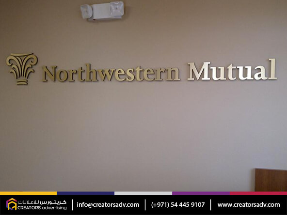 Stainless Steel Gold Finish Signage